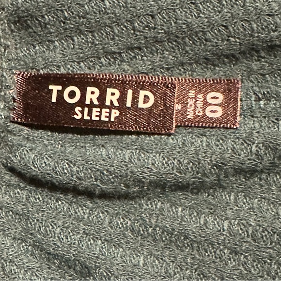 Torrid Sleep Green Waffle Joggers Women’s 00 M/L Cozy Plush Lounge Pants‎ - Picture 6 of 10